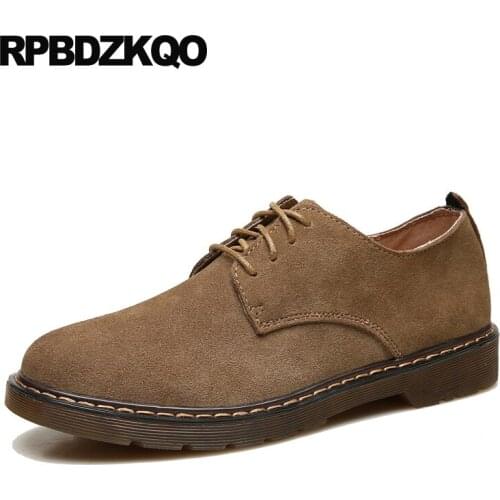 Round Toe Casual Luxury Oxfords Lace Up European Brand Fashion 2021 Italian Men Formal Suede Shoes Italy British Style Designer