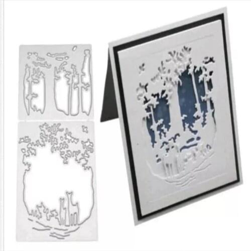 Christmas background card Metal Cutting Dies for DIY Scrapbooking Album Paper Cards Decorative Crafts Embossing Die Cuts