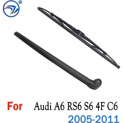 Wiper 14" Rear Wiper Blade & Arm Set Kit For Audi A6 RS6 S6 4F C6 2005 2006 2007 2008 2009 2010 11 Windshield Windscreen