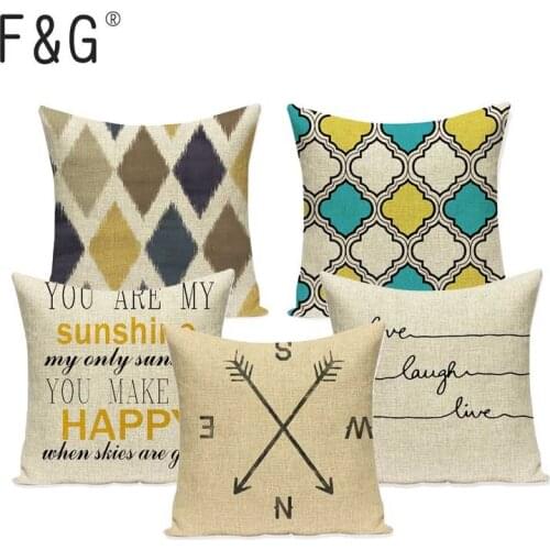 Nordic Pop Geometry Archery One Side Printing Home Decor Sofa Car Seat Decorative Cushion Cover Pillow Case Capa Almofada