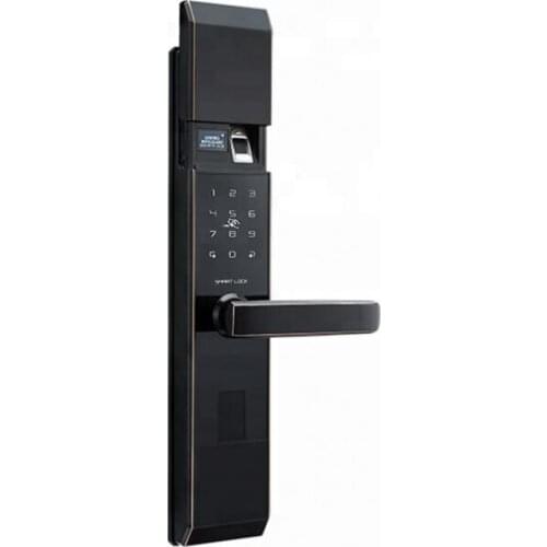 Smart Keyless Fingerprint Lock Biometric Electronic Entrance Intelligent Door Lock With WiFi APP Password ID Card Emergency Key