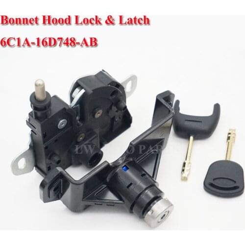 Bonnet Hood Lock & Latch Complete Set with 2 Keys For Ford Transit MK7 2006 - 2011 6C1A-16D748-AB 8T1A-16700-AA