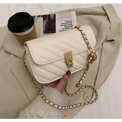 Womens Bag 2021 Female Messenger Chain Bolsas Luxury Designer Handbag Quality Fashion Simple Crossbody Shoulder Bags For Women