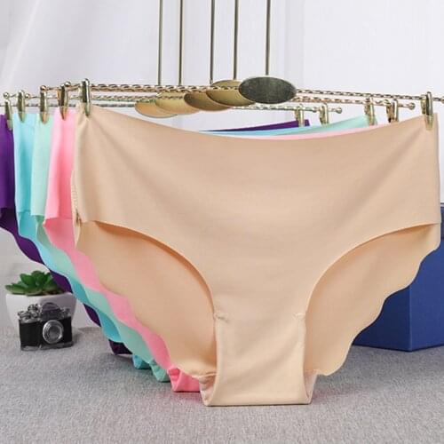 Women Sexy Thongs G-string Underwear Panties Ruffles Briefs for Ladies T-back Solid Underwear Women Plus Size Thongs