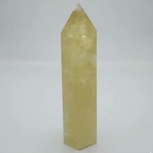 1 pc 8-9 cm Natural Citrine Quartz Crystal Wand Point Yellow Quartz Crystals Point Reiki Healing Reiki Energy Tower Gifts