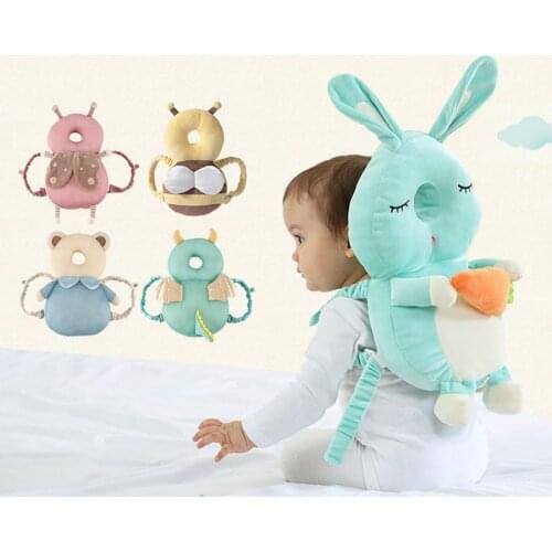 1Pcs Flexible Toddler Headrest Cartoon Pattern Aid Baby Pillows Head Protection Pad Baby Prevent Injured Safety Pad Cushion