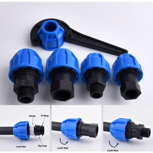 1Pc Hi-quality PPR PVC PE Female Male Thread Direct Quick connector Water Pipe Connectors Plastic joint Agricultural Accessories
