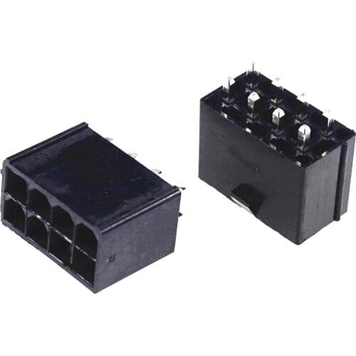 10pcs 4.2 mm 8 Pin Header Male Pin 0.165" Vertical Computer Video graphics card GPU PCI-E PCIe Power connector Through Hole PCB