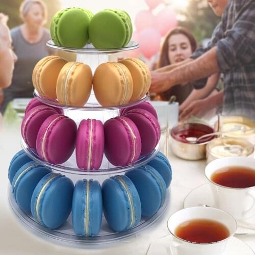 4-layer macarons display tower cupcake stand multifunctional tower cupcake wedding party christmas home dessert display stand