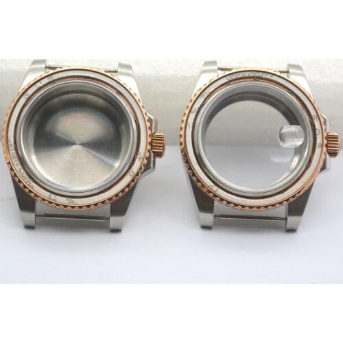 40mm watch case fit NH35 NH36 ETA2836 2824 Miyota 8205 8215 821A DG2813 3804 movement sapphire glass Solid steel RLX case
