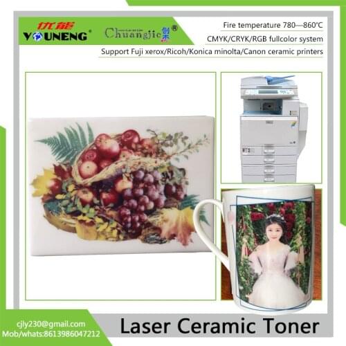 800 degree high temperature color ceramic toner powder Compatible For Ricoh and Xerox model vitrotype Print