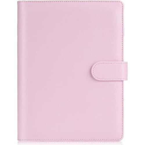 A5 Leather Loose Leaf Refill Notebook Cover Spiral Binder Macaron Colorful Planner Book Replacement Cover Kawaii Stationary