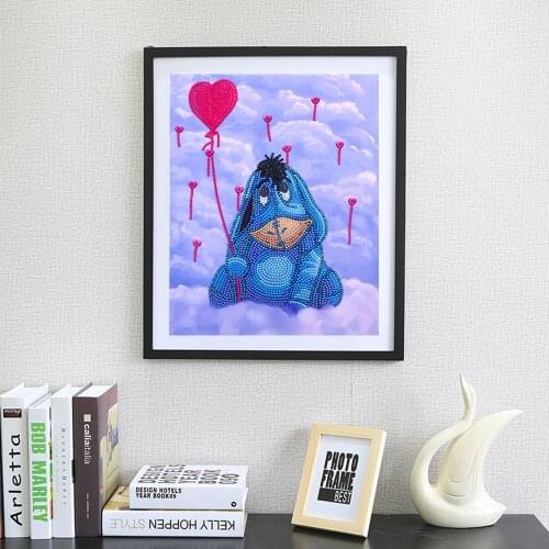 Special Shaped Diamond Painting Dog Balloon DIY 5D Partial Drill Cross Stitch Kits Crystal Rhinestone Art Home Wall Decoration