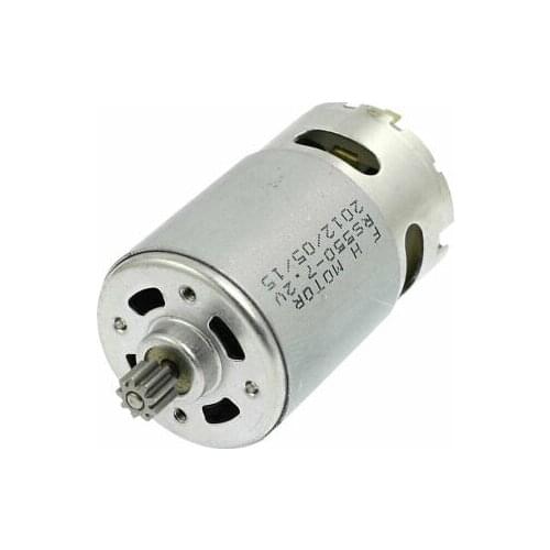 RS550 Motor12Teeth 9Teeth 7.2 9.6 10.8 12V 14.4V 16.8 18V 21 25VGear 3mmShaft For Cordless Charge Drill Screwdriver