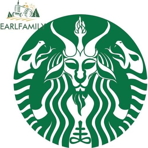 EARLFAMILY 13cm x 12.5cm for Green Deer Car Stickers Windshield Laotop Decal Personality Motorcycle Anime Car Assessoires