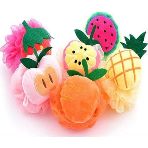 Fruits Bath Sponge Cute Bath Ball Brushes Scrubbers for Kids Children Wholesale SN3488