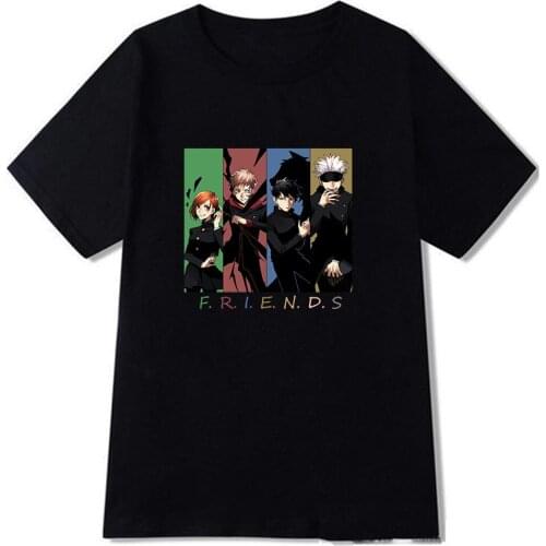 Jujutsu Kaisen Short Sleeve Tee-Shirts Female Tops Men 2021 New Fashion XS-4XL