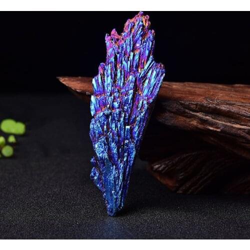 Stone Ornaments Blue Tourmaline Ore Rough Ornaments crystal Handicraft Specimen Teaching Home Decoration shape random 5-10g