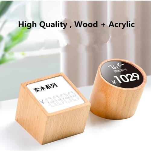 Mini Small Metal Price Label Paper Card Tags For Jewelry Watch Acrylic Sign Holder Display Case Stand