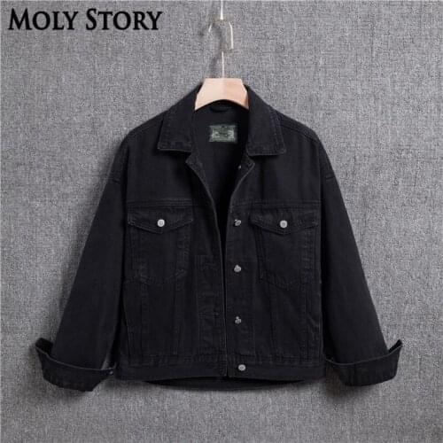 Женские черные куртки Moly Story China At AliExpress