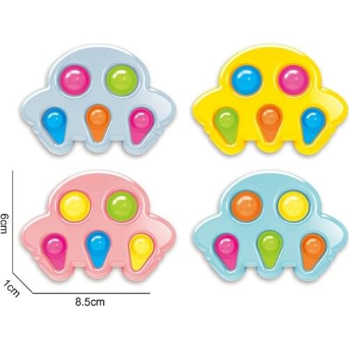 Rocket Ship UFO Fingertip Pressing Board Toy for Kids Adult Color Soft Plastic Stress Relief Educational Finger Toys Gifts