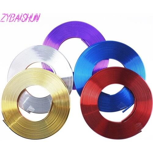 8 m car tire rim tire edge shield shiny cool DIY sticker for BMW all series 1 2 3 4 5 6 7 X E F-series E46 E90 X1 X3 X4 X5 X6