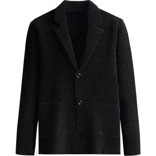 Autumn Korean version of V-neck sweater men thick casual knit cardigan sweater jacket 5