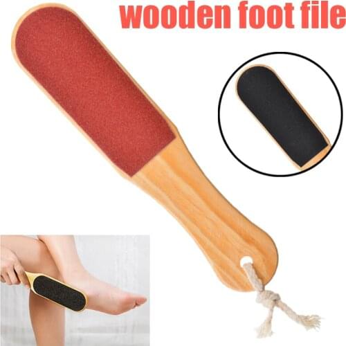 1pcs Professional Pedicure Files Wooden Dual-Side Pedicure Foot Rasps Hard Skin Callus Remover Manicure Tool for Feet