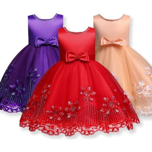 Girls Wedding Dresses 2021 New Fashion Flat Tail Hollow Flower Dress Hem Little Girl Princess Dresses For Girls Evening Dresses