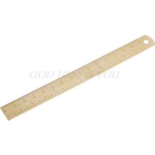 S size 15cm Outdoor Brass Ruler Bookmark Double Scale Cm&Inch Digital For Traveler Notebook Drop Shipping