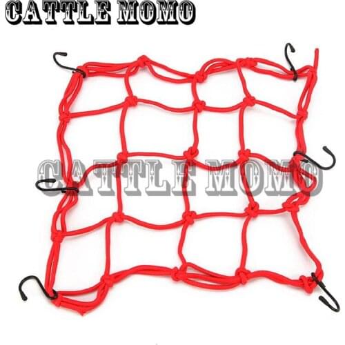 Motorcycle Mesh Net Bag Motorcycle Luggage Net Bag Mesh Storage Helmet Holder Net 30*30cm 6 hooks