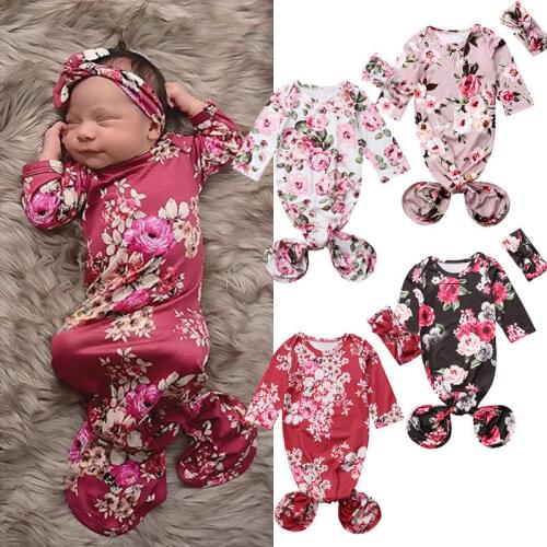 Infant Baby Sleeping Bags Cute Princess Flower Swaddle Warp Blanket Sleeping Bags Headband 2pcs Baby Infant Outfit