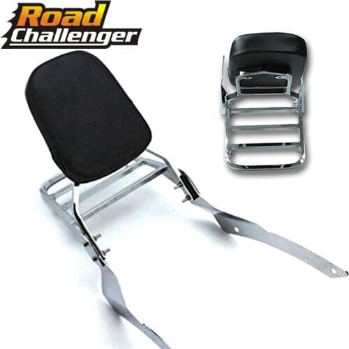 Backrest Sissy Bar Luggage Rack For Yamaha Vstar 400 650 1996-2012