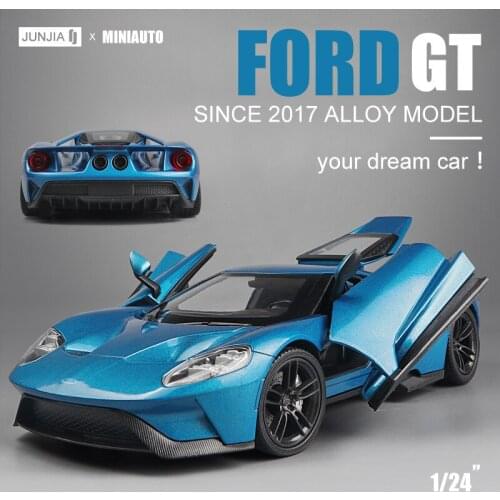 1:24 Scale Ford GT Sports Car Children Toy Simulation Inertia Metal Racing Collection Decoration Diecast Model Toy For Boy Gift