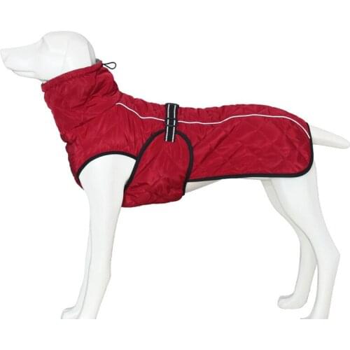 Waterproof Dog Outdoor Jacket Reflective Pet Coat Vest Winter Warm Cotton Dogs Clothing for Large Middle Dogs Labrador