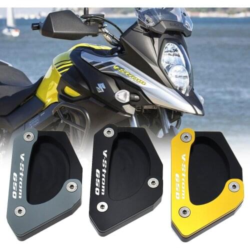 For Suzuki V-Strom 650 DL650 2012-2019 2015 2016 2017 2018 Motorcycle CNC Kickstand Side Stand Vergroter Plaat Extension Pad