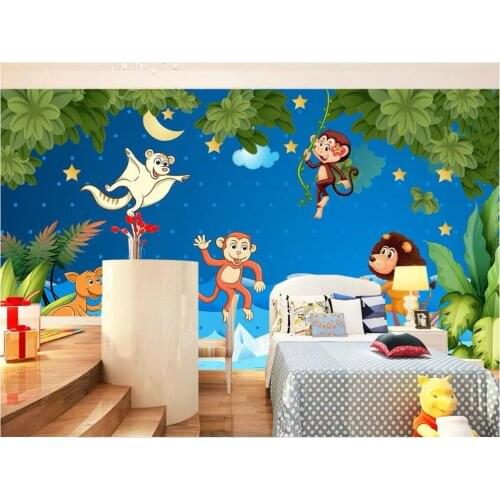 WDBH Custom photo 3d wallpaper Fantasy Forest Animal Kingdom Cartoon Children Roo decor 3d wall murals wallpaper for walls 3 d