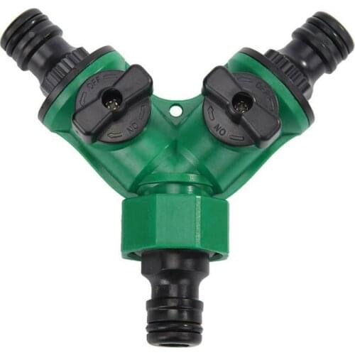 3/4" Y 3-Way Shut off Connector Faucet Y-Distribution Joint For Garden Irrigation Tool