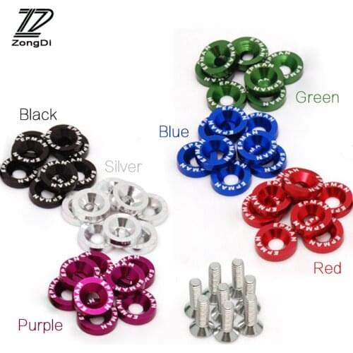 ZD 10X Car modified screw gaskets six colors For Hyundai i30 solaris Skoda octavia Suzuki grand vitara Volvo s60 Accessories