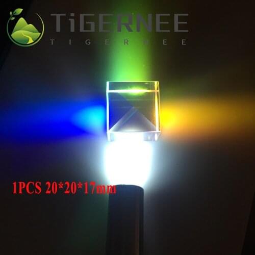1PCS 20*20*17mm Creative Photography of Rainbow Glass with Light Cube Colour Splitting Prism