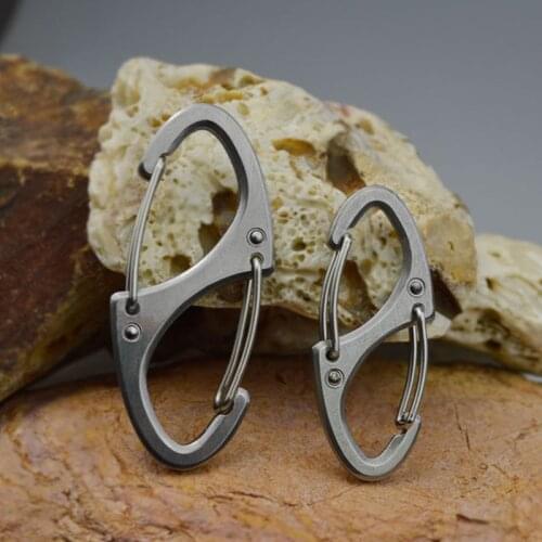 1PC 8-shaped Stainless Steel Keychain Key Chain Ring Hang Buckle Fast Hook Backpack Buckle Accessories Camping Equipment Gadget