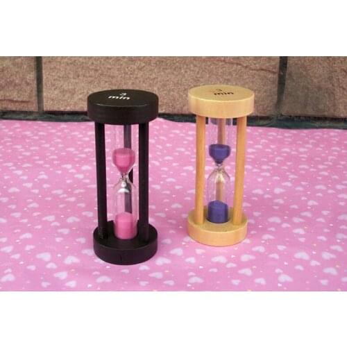 100pcs 3 Minutes Birch Wood Hourglass Classic Beech Natural Sand Time Switch Kitchen Coffee Tea Gift Home Decoration SL4123
