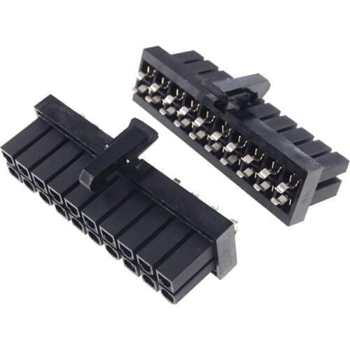 5pcs 4.20MM 20 Pin Wafer Receptacle Latch Lock Connector Power Connection Mini-Fit Straddle Mount PCB 2x10 Female Sockets