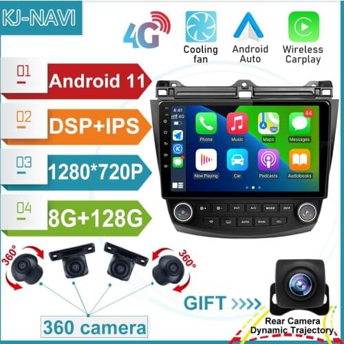 Android 11 4G Car Radio V1 AI Voice Control Multimedia Player For Honda Accord 7 2003-2008 Navigation Auto 2 din no dvd