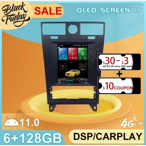 Android 11 128GB Tesla Style for Lincoln Navigator 2005 GPS Car Navigation Multimedia Video Stereo Player Radio Carplay 2 DIN