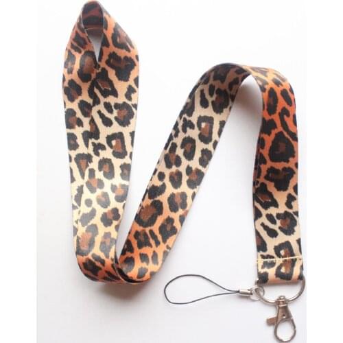 Free shipping 50pcs Leopard neck Lanyard for ID Key chain Cell Phone, Neck Strap Lanyards H-3