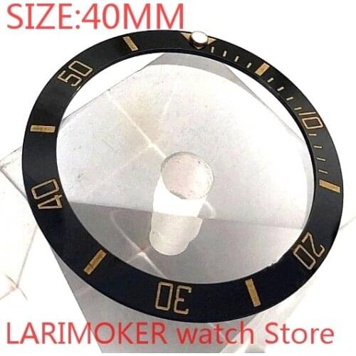 BLIGER 2021 brand new high-quality 40mm yellow rotating glass bezel, suitable for 43mm mens watch with automatic winding