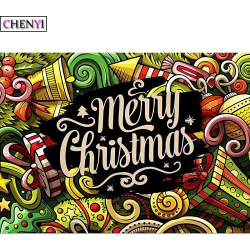 CHENYI 5D DIY Diamond Painting Merry Christmas Full Square Diamond Embroidery Cross Stitch Mosaic Kit Needlework Home Decor Gift