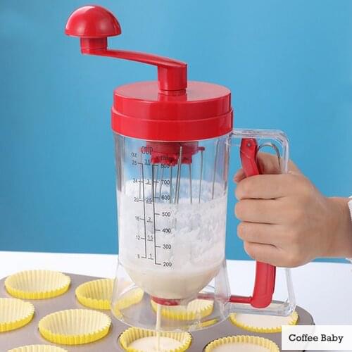 Cake Batter Uniform Dispenser Hand-held Batter Separator Bottle Body Comes with Two Kinds of Scales Pancakes Pastry Baking Tool