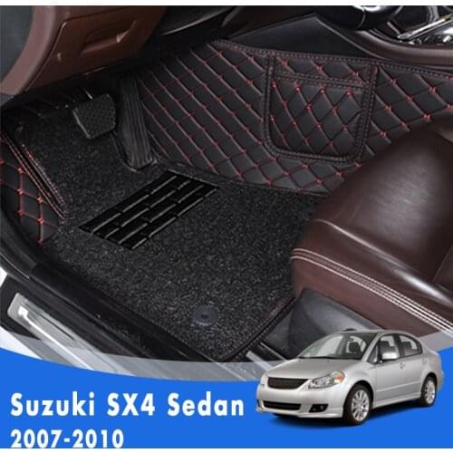For Suzuki SX4 Sedan 2007 2008 2009 2010 Luxury Double Layer Wire Loop Car Floor Mats Carpets Auto Interior Accessories Covers